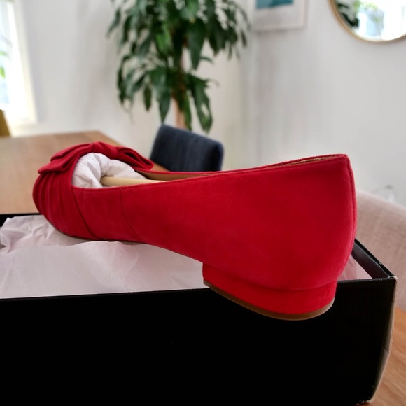 Talbots Red Pop Edison Bow Flats 11M — NWT - Picture 3 of 9